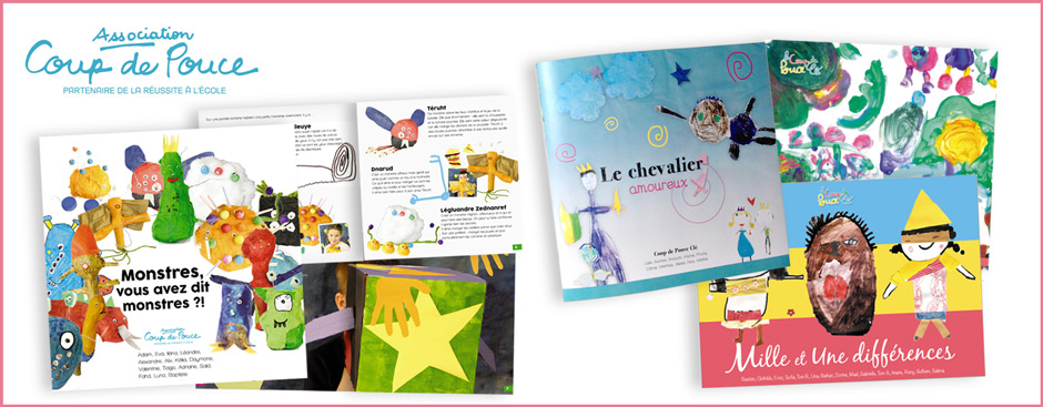 Projets de livre illustré réalisé par des enfants, atelier lili les ailes, illustratrice, plasticienne, graphisme, mise en page