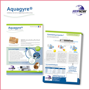 Création graphique des fiches produits Aquagyre - Hypnow